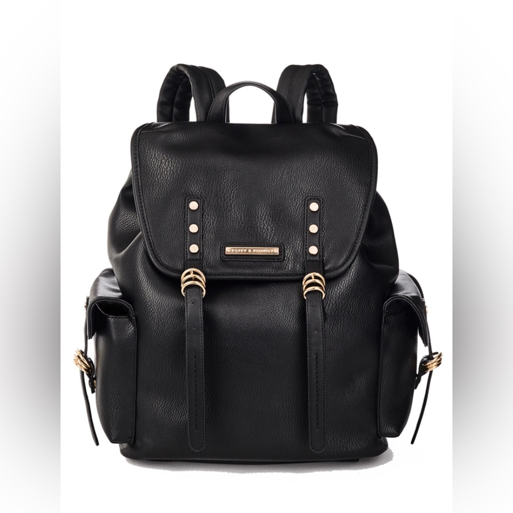 Black Leather Backpack